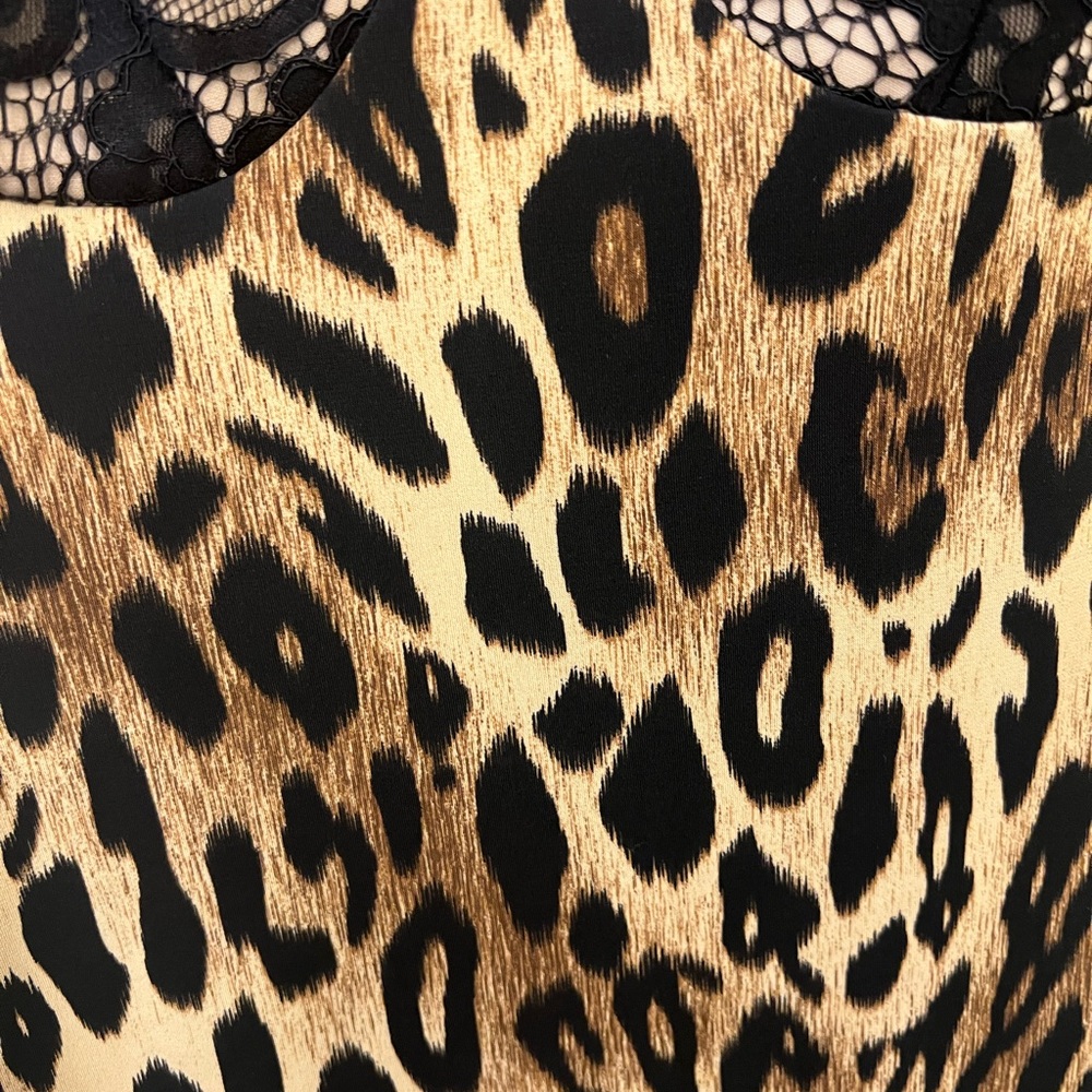Sexy satin lace bra corset black lace leopard midi bodycon dress - Picture 8 of 11
